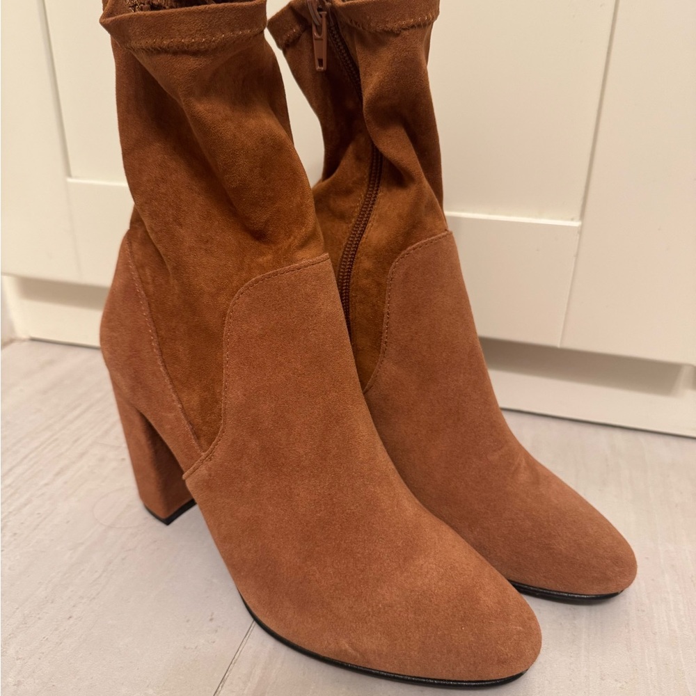 Chinese Laundry Brown Suede Heeled Boots